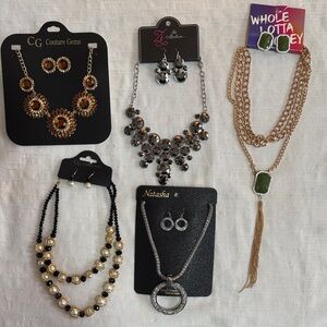 Elegant Gold and Black Necklace by